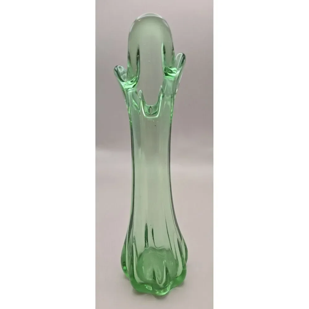 Vintage Swung Vase Green 9.5